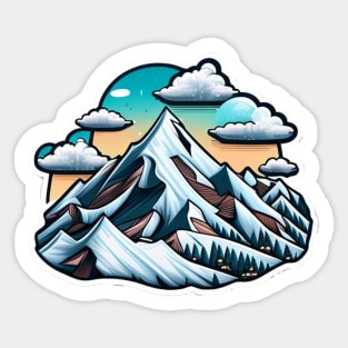 Snowy Mountains Sticker Sticker